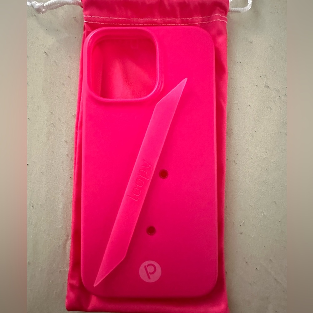 Loopy Iphone 14 Pro Max Case Neon Magenta Lefty